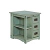Powell Parnell Wood Side Table in Teal Blue