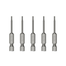 FOCMKEAS 5PCS T6 Magnetic Tamper Proof Torx Screwdriver Bits, 1/4 Inch Hex Shank 2.6 Inch Length S2 Steel Security Drill Torx Head Drill Screw Driver Tools(65mm Long, Star 6 Point)