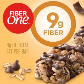Fiber One Chewy Bars, Oats and Chocolate, Fiber Snacks, 5 Ct, 7 oz