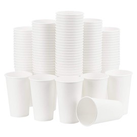 Siptown 16 oz Disposable Hot Drink Coffee Tea Paper Cups,1000 Pack, 16oz, White, Made in USA
