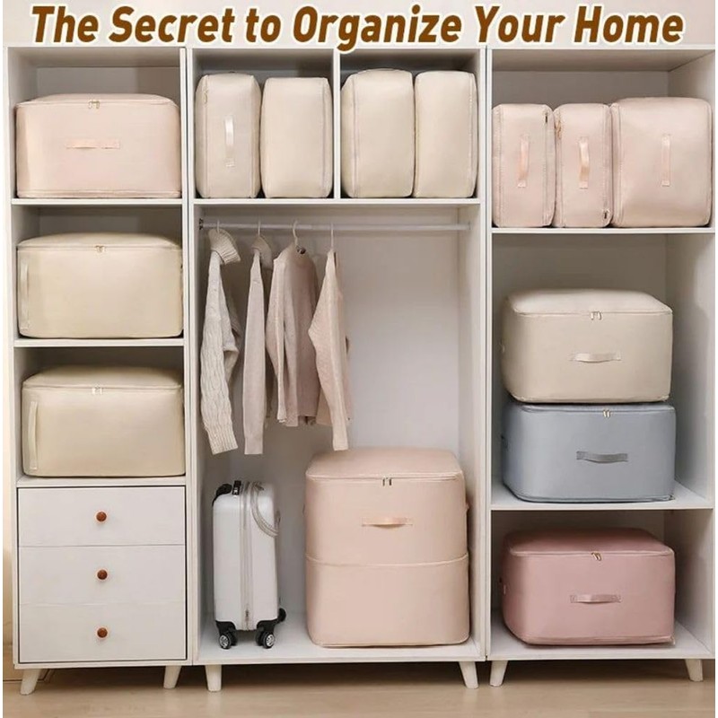Ultra Space Saving Self Compression Organizer, Compression Packing Cubes, Bedroom