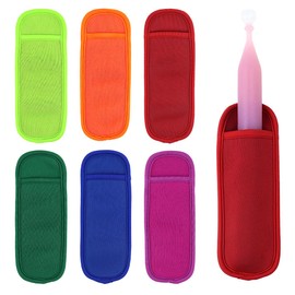 6 Pieces Ice Pop Neoprene Insulator Sleeves Reusable Popsicle Holders Ice Popsicles Bags Ice Pop Sleeves Popsicle Holder Sleeves Ice Pop Stick Sleeves(6 Colors)
