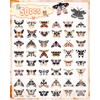 100pcs Butterfly Stickers Pack, Moth Stickers Pack, Insect Sticker for