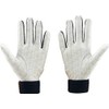 ZETT BG15013A Baseball Batting Gloves, Non-slip, General Use, Ambidextrous, White