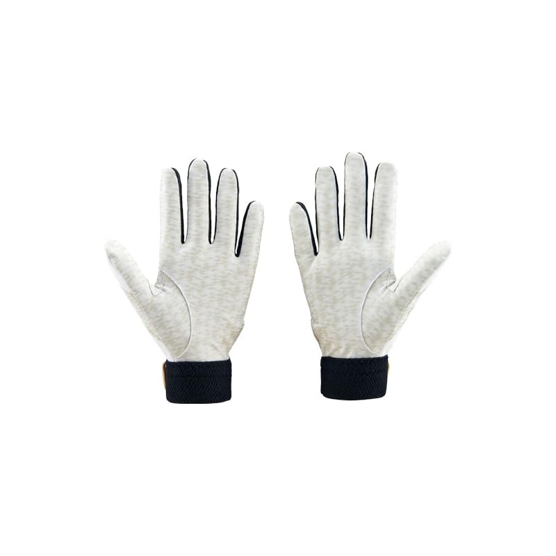 ZETT BG15013A Baseball Batting Gloves, Non-slip, General Use, Ambidextrous, White