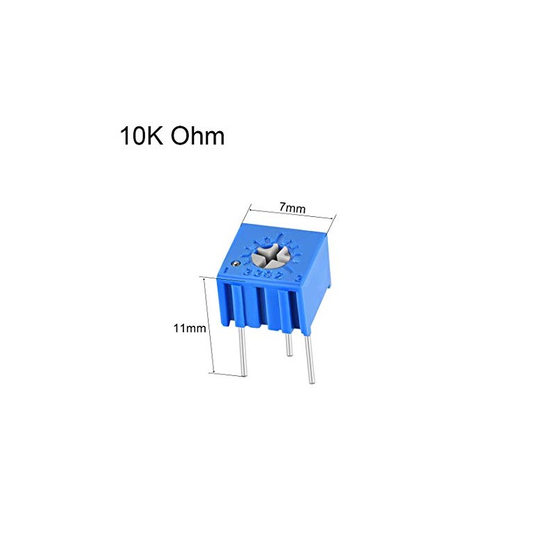 sourcing map 3362 Trimming Potentiometer Adjustable Top Variable Resistance 10K
