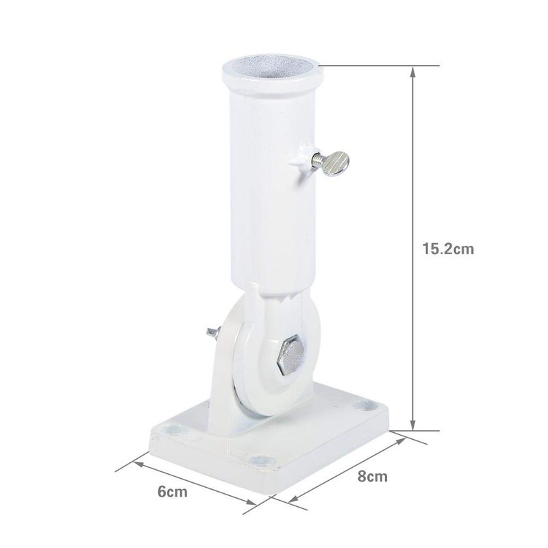 FTVOGUE Wall Mount Adjustable Flag Pole Bracket with Screws White