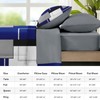 Nesker Comforter Set King Size, Blue Black Geometric 7 Pcs