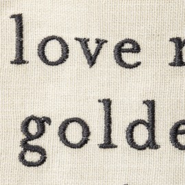 Primitives by Kathy Love My Golden Retriever Dish Towel, 20" x 26", White, Black, Yellow