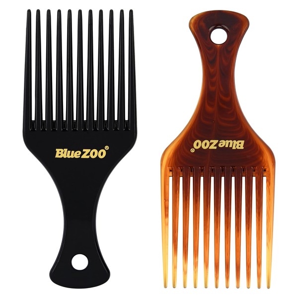 fidget pencil 2 Pcs Afro Hair Comb Hair Pick,Smooth Afro Pick Lift Detangle Styling Comb with Wide Tooth,Amber Comb Fashion Hair Style Tools for Curly Hair Hairstyle