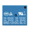 Weasch 2Pcs PCB Power Relay SRD-12VDC-SL-C, DC 12V Coil, 10A