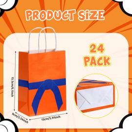 Epakh 24 Pcs Cartoon Animation Party Gift Bags Candy Cookie Paper Bags with Handles for Adults Birthday Party Favors(Belt)