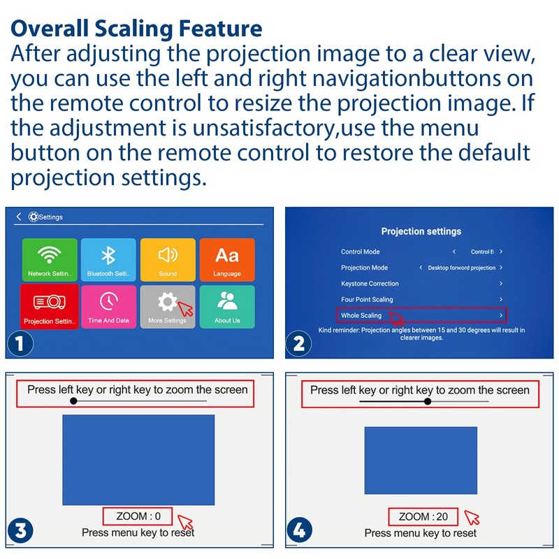 Wielio 2026 Smart Projector Android TV with WiFi 6 and