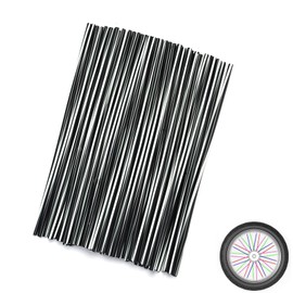 72Pcs Universal Spoke Skins Cover - Ovelur Wheel Spoke Wraps Skins Pipe Trim Decoration Protector For Motorcycle Dirt Bike Yamaha Harley Suzuki(Black and White)