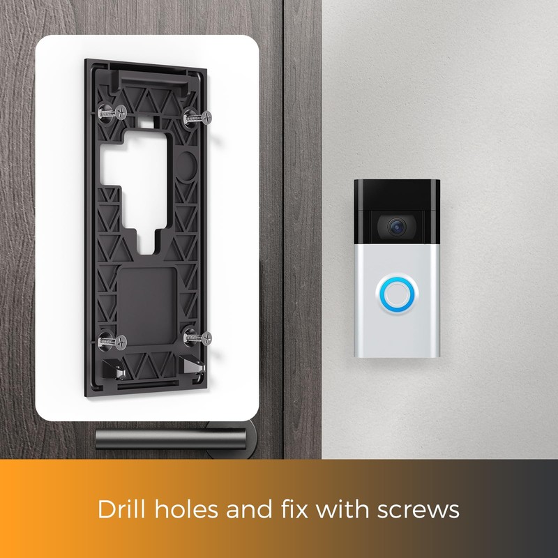 No-Drill Adhesive Doorbell Mount for Ring Battery Doorbell (2020 Release)