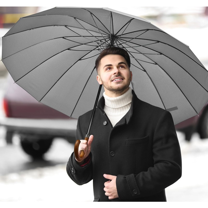 G4Free 54 Inch Large Windproof Umbrella for 2 Persons, 16