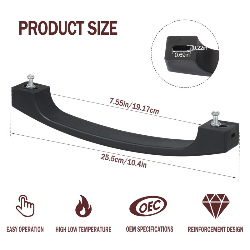 Microwave Handle WB15X10275 Fits for GE Microwave Handle Replacement AP5790514,PS8754172,26130071490（1