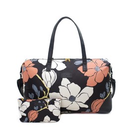 Jadyn Luna Women's Weekender Bag and Travel Duffel, Large 37 Liter Capacity (Magnolia Black)