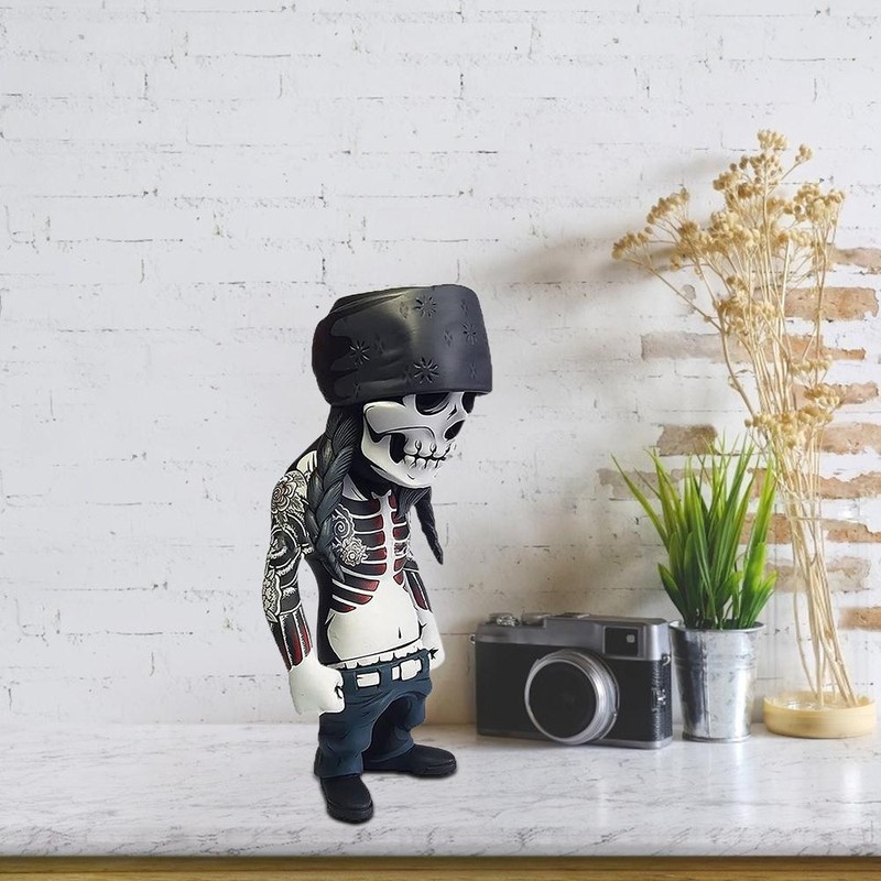 Hip Hop Commemorative Skeleton Ornaments Desktop Resin Crafts Gifts for