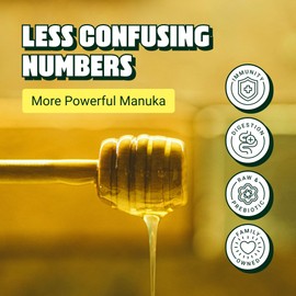 Manuka Daddy, Raw New Zealand Manuka Honey, Family Owned, No Confusing Numbers, Non-GMO - 8.8oz (250g)