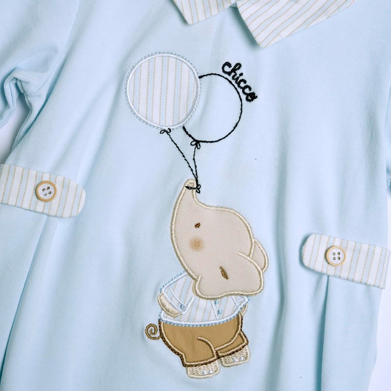 Chicco, Lightweight and soft cotton romper for newborns with practical