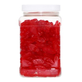 Swedish Fish Red Mini 2LB - Original Red Chewy Swedish Fish in 48 FL OZ Gift Ready Reusable Square Jar