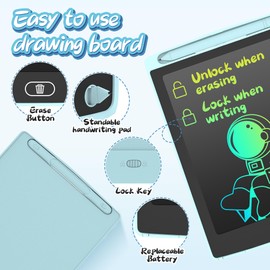 8 Pack LCD Writing Tablet for Kids, Colorful Toddler Drawing Tablet Doodle Board, Erasable Reusable Electronic Drawing Pad, LEYAOYAO Educational and Learning Toy for 3-6 Years Old Boy and Girl