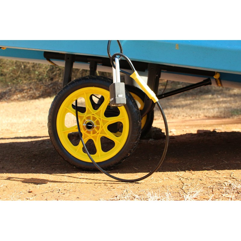 Suspenz Kayak Multi-Purpose Locking Cable, 15 Ft Long Flexible Steel,