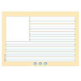 Word Pad W.2 A4 Landscape 52 Sheets 80 g/m² 9/9/9+6/6/6 6 mm Lined