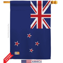 Nationality New Zealand Garden House Flags Kit Regional Nation International World Country Particular Area Small Decorative Gift Yard Banner Double-Sided Made in USA 28 X 40