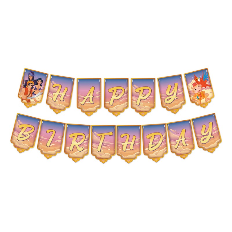 Aladdin Happy Birthday Banner