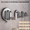 Suction Cup Hooks for Shower, Ffunhoo Heavy Suction Cups Without