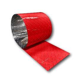 EAGLE 1: 26 Gauge General Use or Roofing Flashing Rolls - DIY or Contractors (Aluminum Diamond Plate-Red, 2 in x 10 FT)