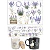 Lavender Motif Transfer Stickers for Stylish DIY Decor