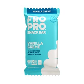 FROPRO Plant Protein Snack Bars - Plant Based Protein Bars, All-Natural, Gluten, Dairy, & Soy Free, High Protein Bars with Low Calories | Vanilla, 12 Pack