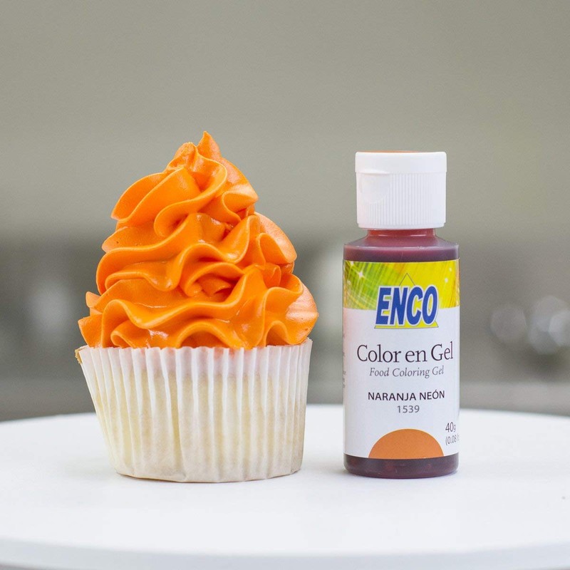 Color Gel Naranja Neon Comestible Repostería Enco 1539