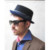 DASMARCA Edward Crushable & Packable Blk/Navy Winter Porkpie Wool Hat