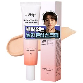 Lip Hip Men's Tone Up Sun Cream All-in-One Tone Correction Sun Cream for Men and Women Natural Tone Up Glow Tranexamic Acid Sun Cream SPF50+ PA++++, 1 pc, 35g / 립힙 남자 톤업 선크림 올인원 톤보정 남녀 선크림  내츄럴 톤업 글로우 트라넥삼산 선크림 SPF50+ PA++++, 1개, 35g