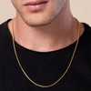HZMAN 2mm Rolo Chain for Men Women Gold Stainless Steel