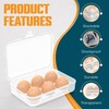 ZPU Egg Holder Camping, 2Pcs 6 Grid Egg Container, Plastic