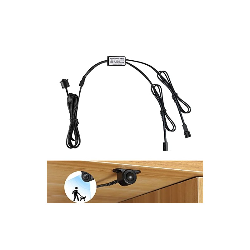 Litever Human Motion Activated Sensor Switch Black. Independent Sensor Head.