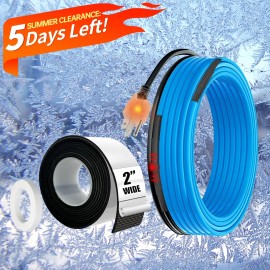 MAXKOSKO 6 Ft Water Pipe Heat Trace Kit with Thermostat for Pipe Protection