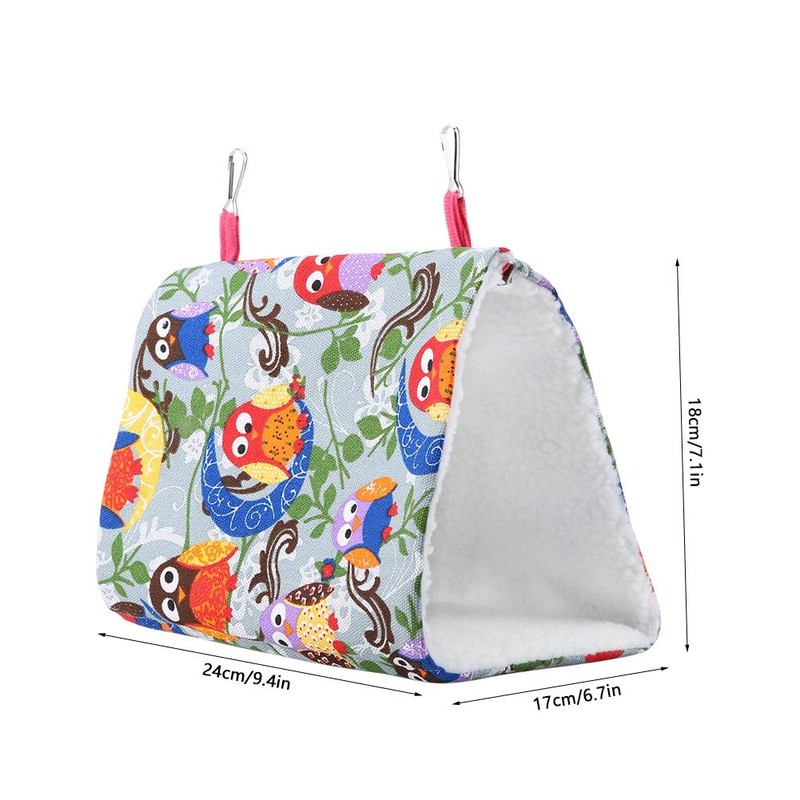 Pet Bird Nest Hammock Warm Soft Hanging Cave House Triangular