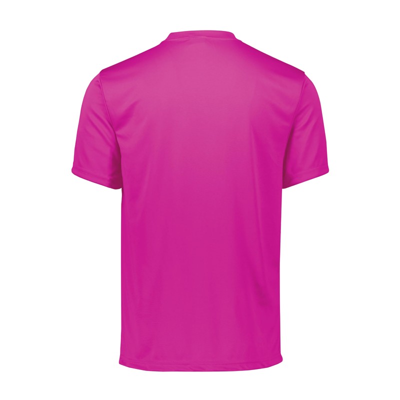 Augusta Sportswear Men's Wicking T-Shirt, Power Pink, Small