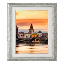 EVQUIT 11x13 Photo Frame Gallery Picture frame with 8x10 mat,Freestanding and Wall Mountable,Silver