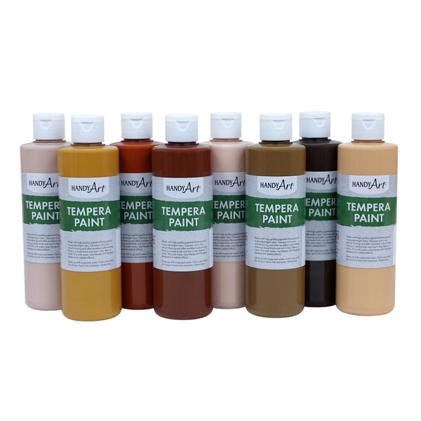 Handy Art RPC882056 Tempera Paint, Multicultural, 8 oz (Pack of 8)