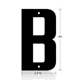 Ya_chtttwo Aluminum Numbers and Letters - Black Metal Door Numbers - Outdoor Metal Address Plate (4" B)