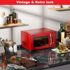 Galanz GLCMKZ09RDR09 Retro Countertop Microwave Oven with Auto Cook &