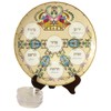 Fancy Crown Motif Porcelain Passover Seder Plate - 10 Inch