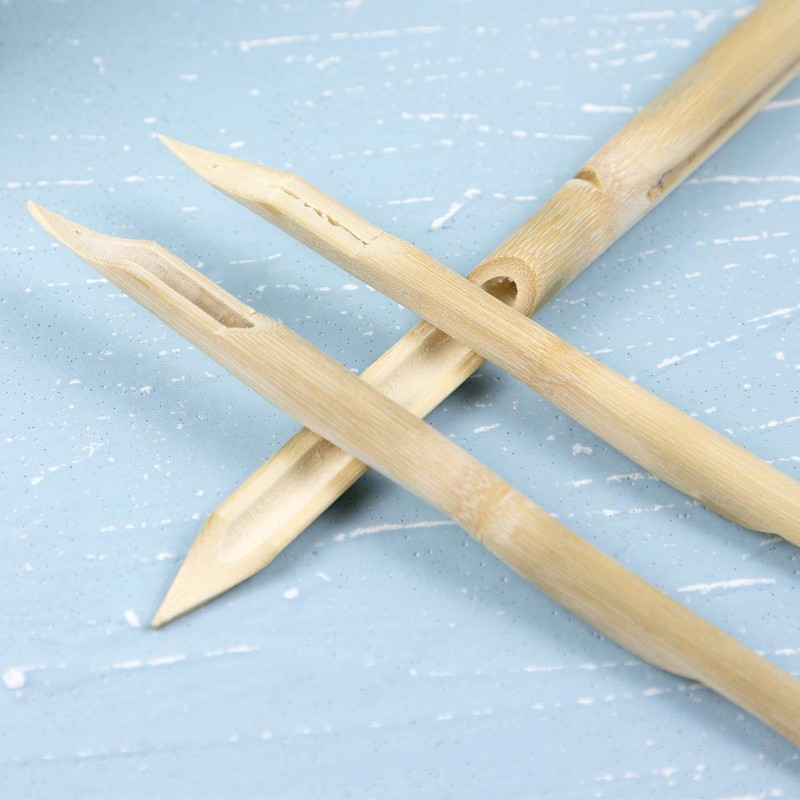 AUEAR, 3 Pack Bamboo Double Head Pointed Stylus Pen Bamboo